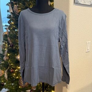 Old Navy Soft Gray/Blue Knit Top